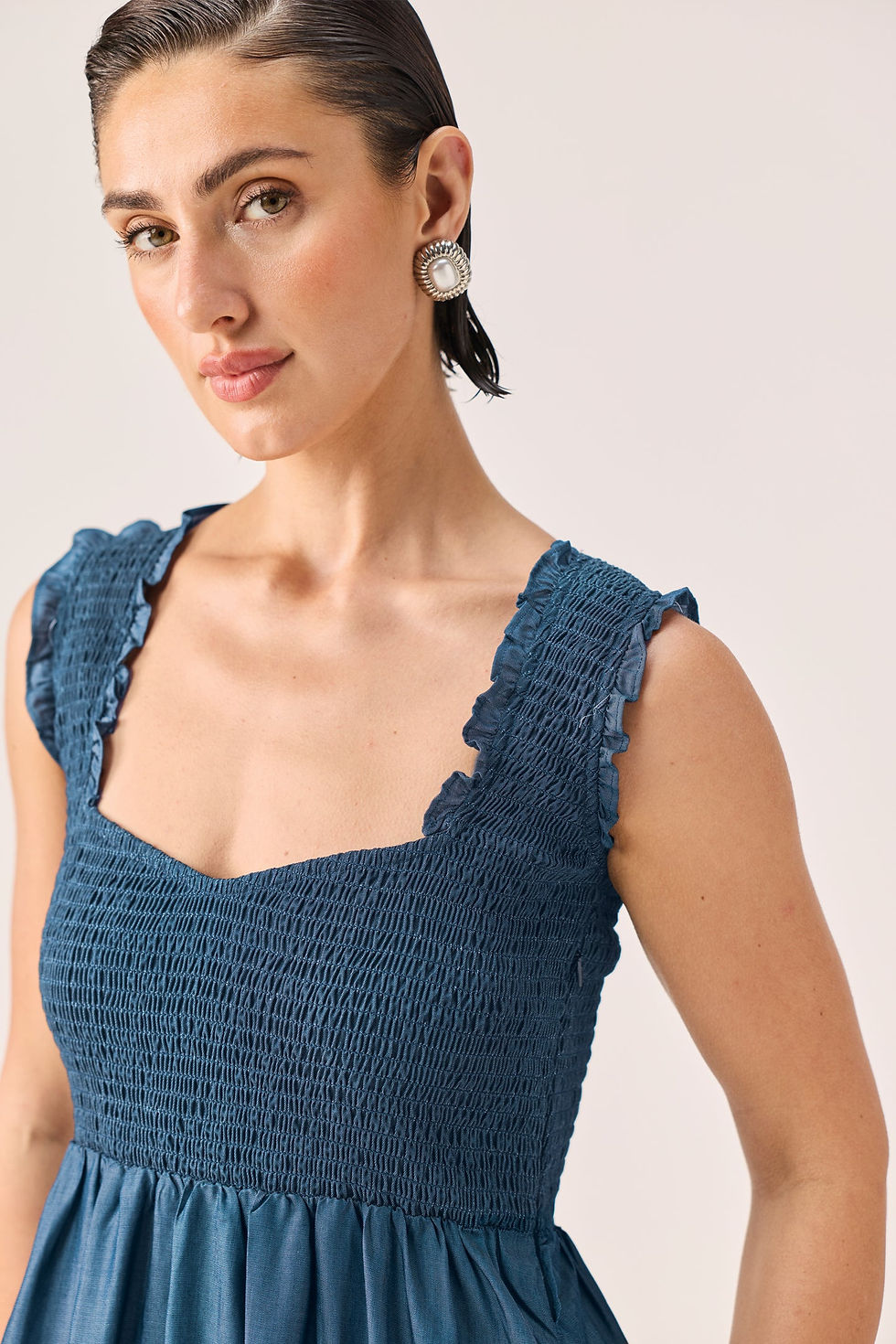 Thumbnail: The Smocked Maxi Dress in Blue