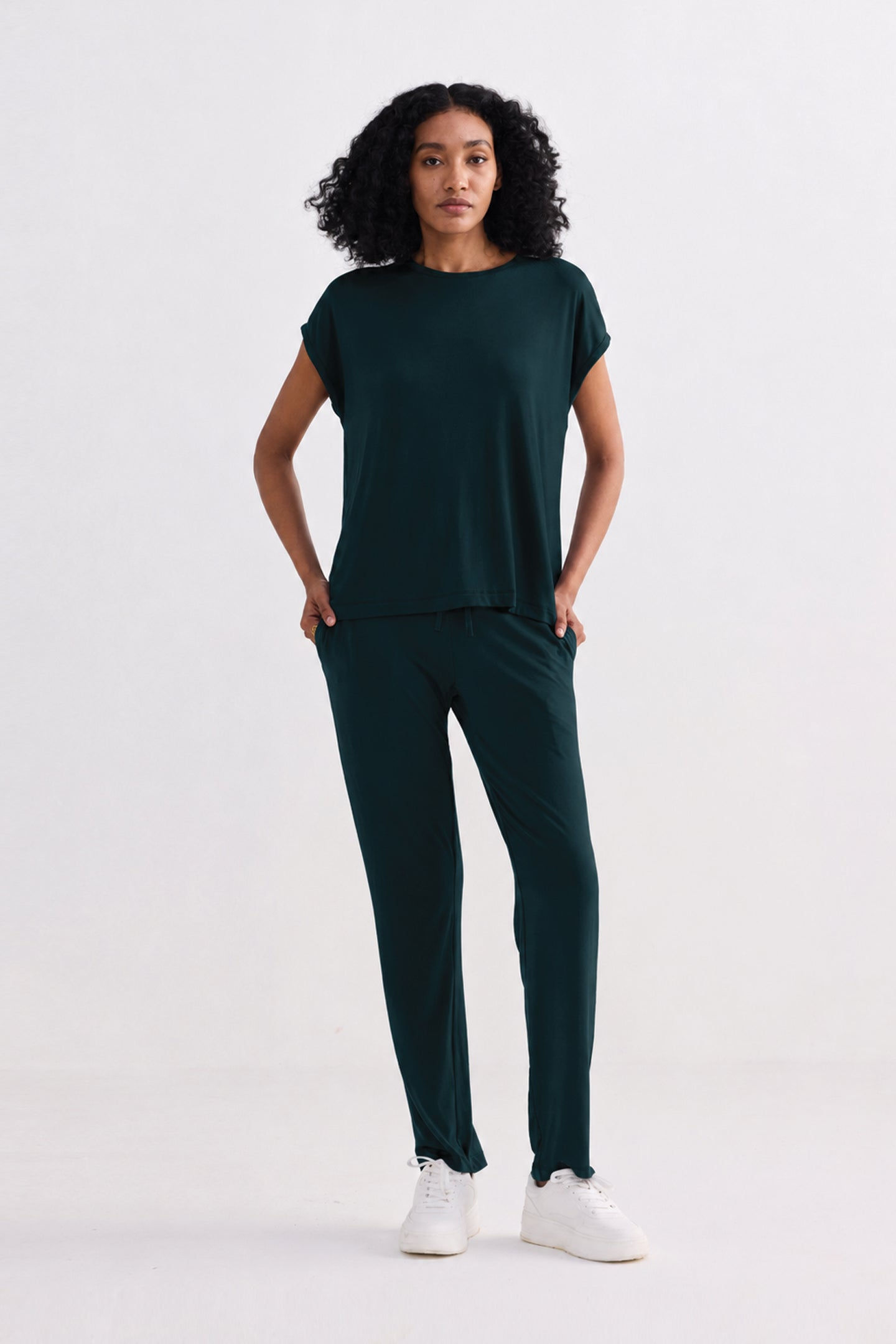 Relaxed Tee Set in Teal