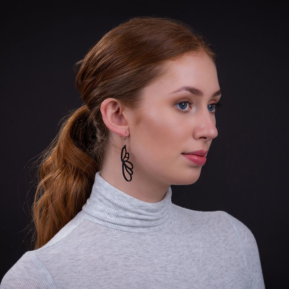 Thumbnail: Lilac Upcycled Inner Tube Earrings