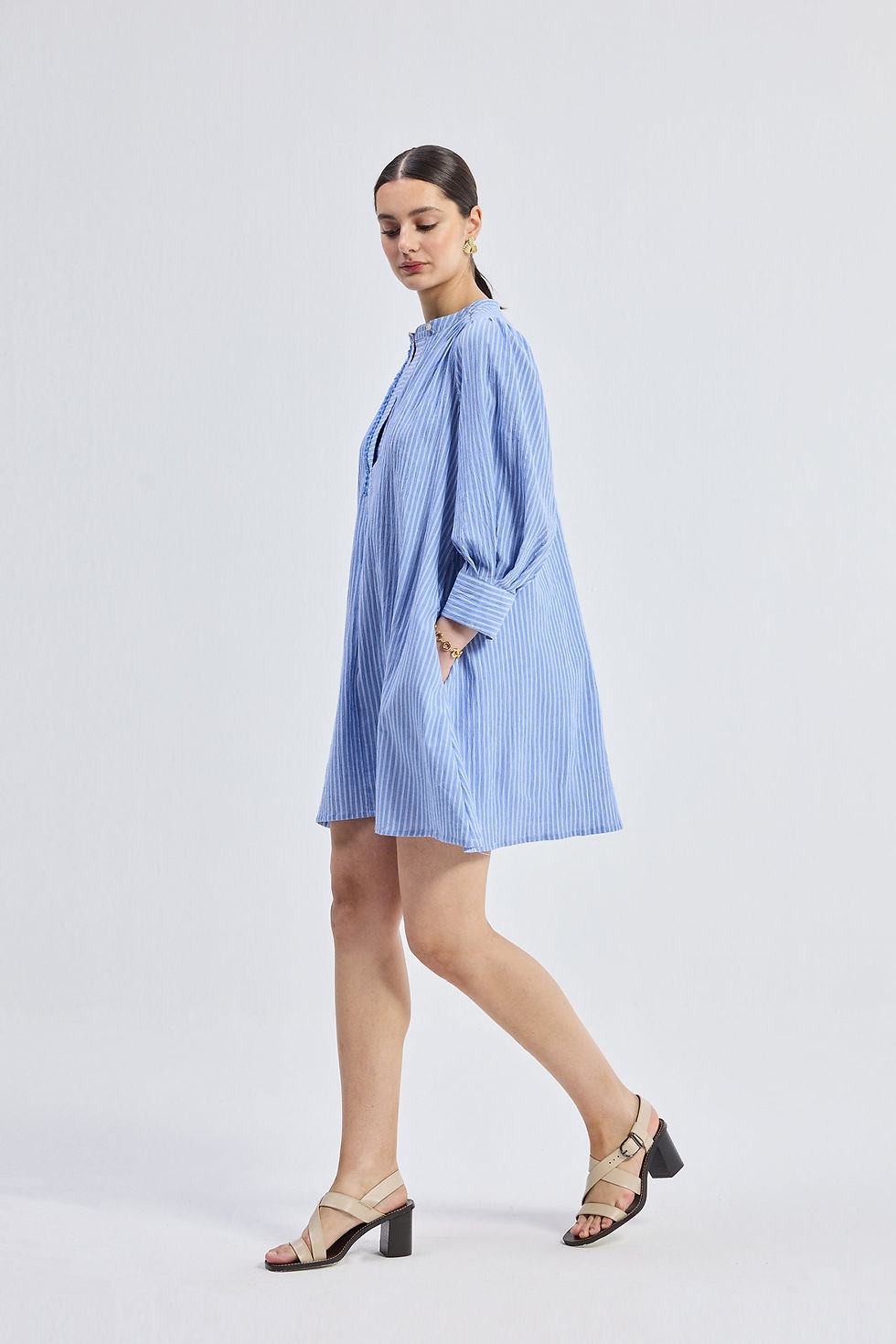 Thumbnail: Oversized Tunic Dress with Optional Belt
