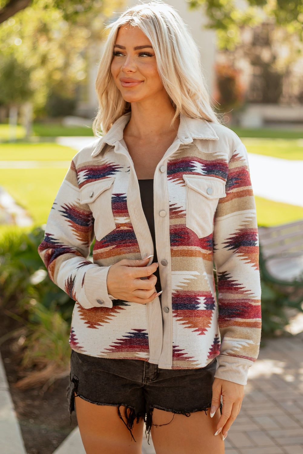 Emily Flap Raw Hem Shacket