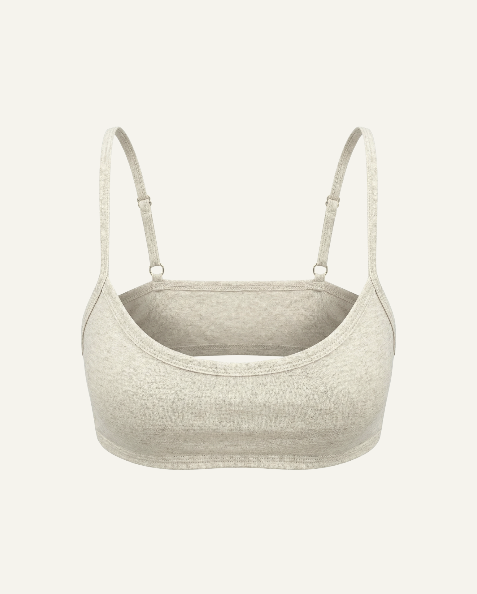 Organic Cotton & Linen Scoop Bralette — GOTS Certified, Wireless, Natural Rubber