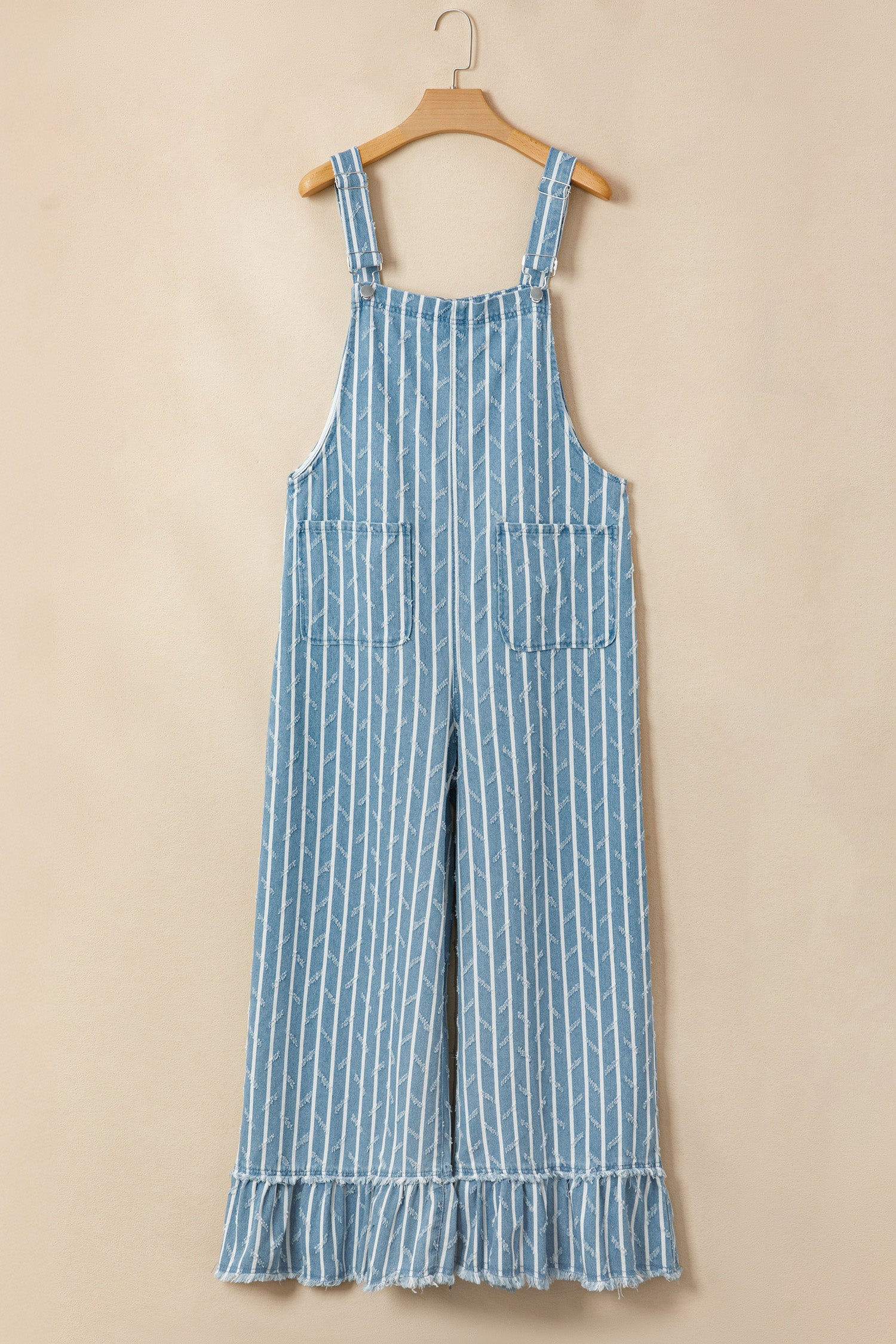 Angel Ruffled Wide Leg Overalls
