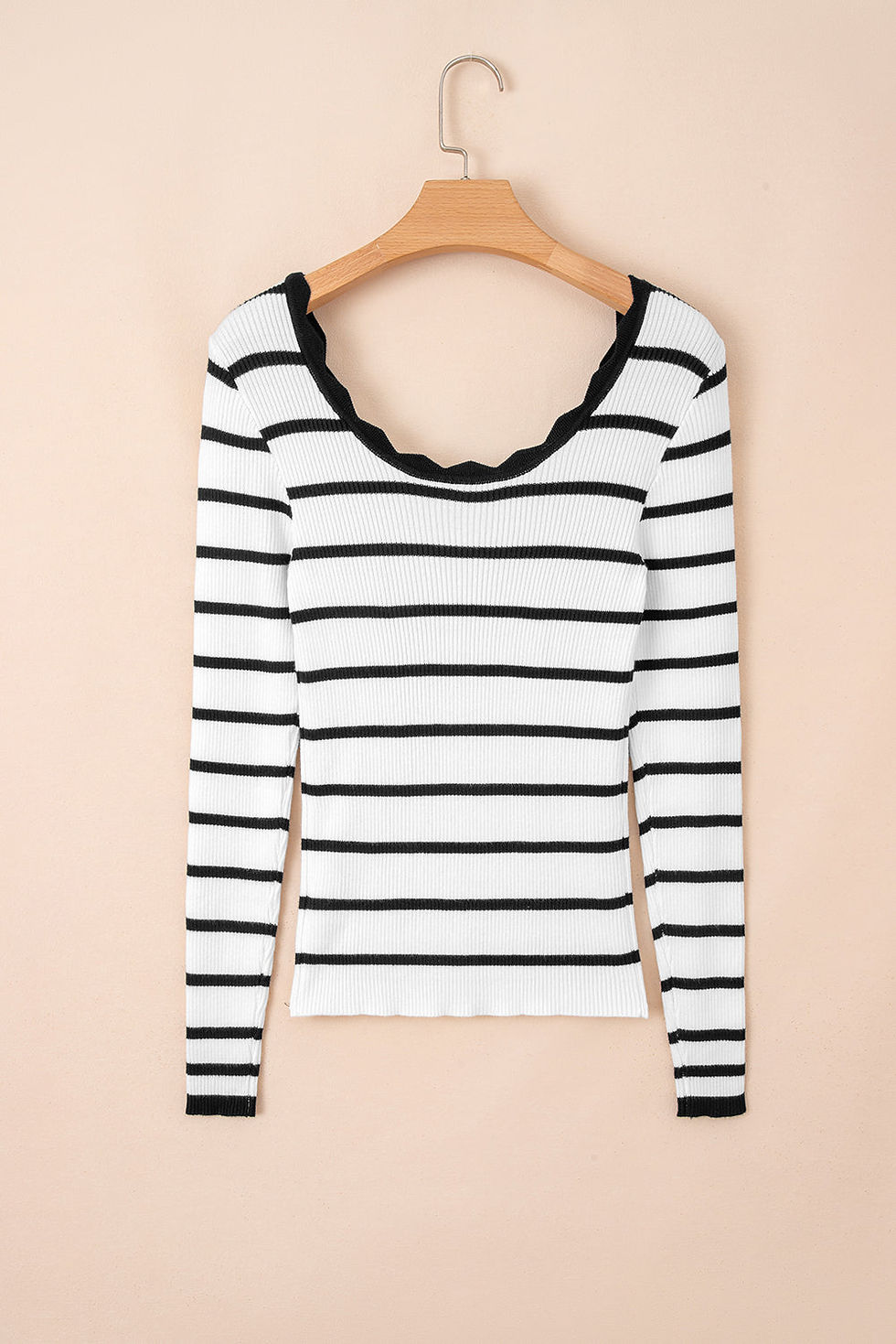 Thumbnail: Sutton Striped Ribbed Slim Sweater
