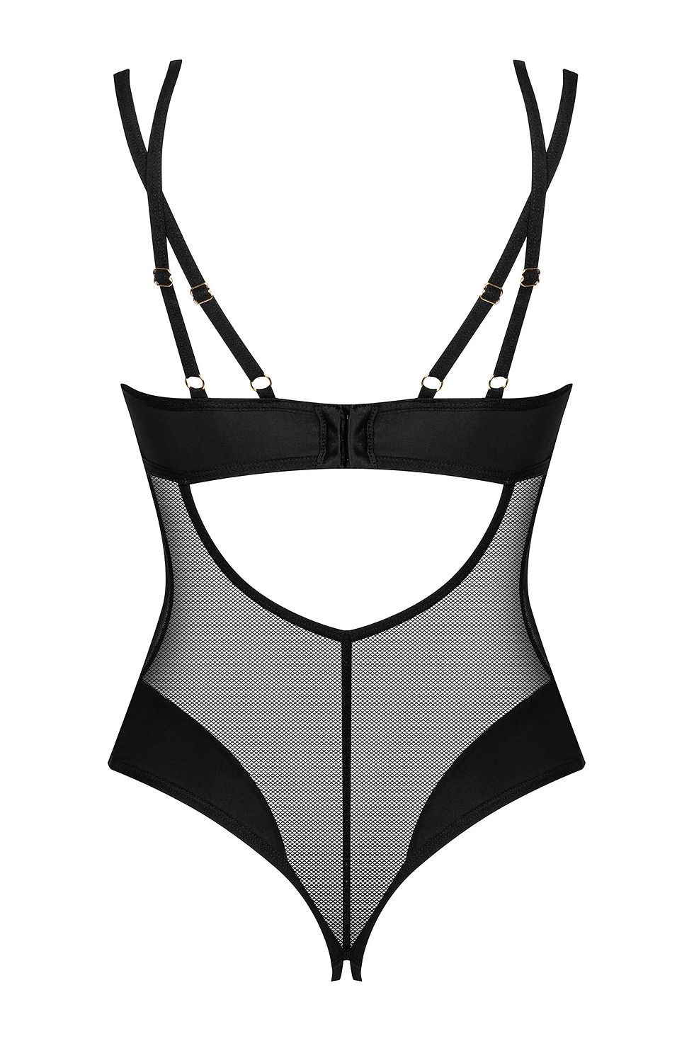 Thumbnail: Crotchless Mesh Black Teddy: Obsessive Lingerie Ultimate Allure