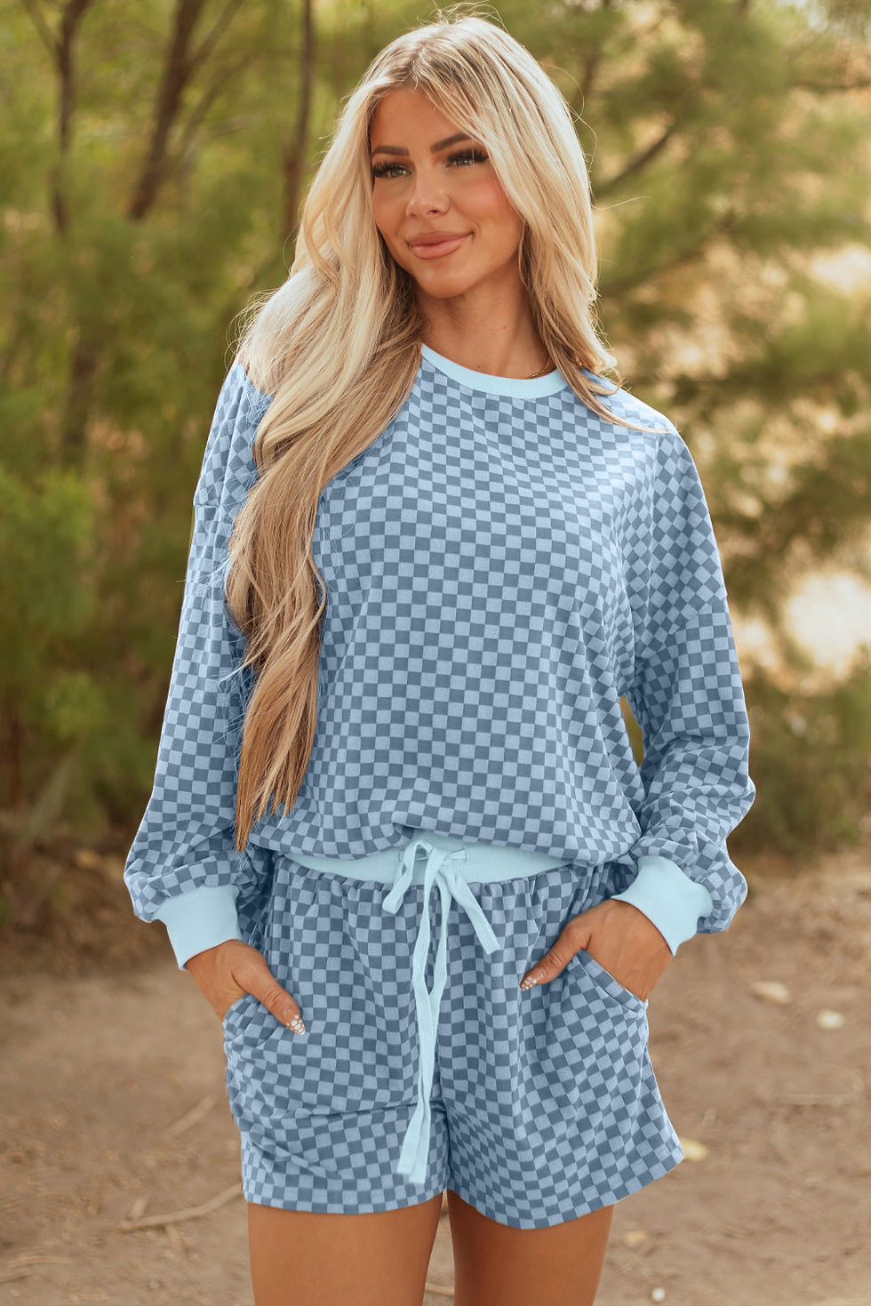 Thumbnail: Reese and Shorts Set Long Sleeve Top