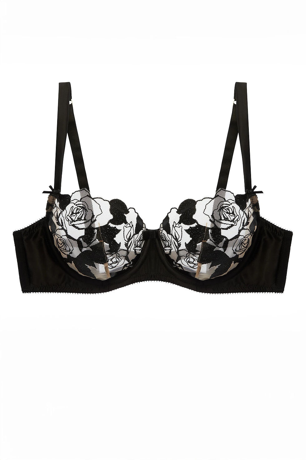 Thumbnail: Dita Von Teese Rosabelle Underwire Balconette Bra Black