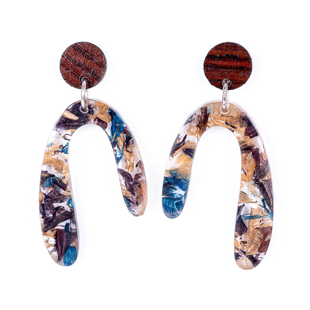 Aspen U Shaped Statement Resin Earrings