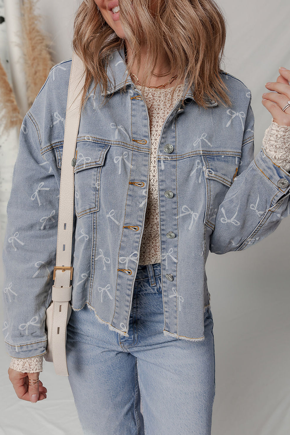 Thumbnail: Amelia Wash Raw Hem Jacket