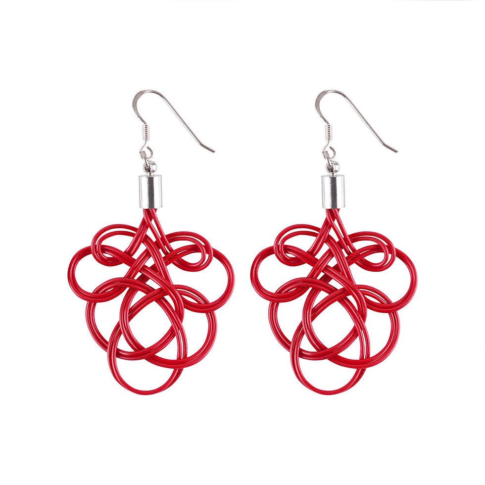 Thumbnail: Flamenco Upcycled Electrical Wire Earrings (5 Colours Available)