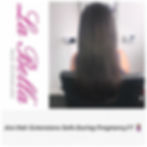 Pregnant with hair extensions