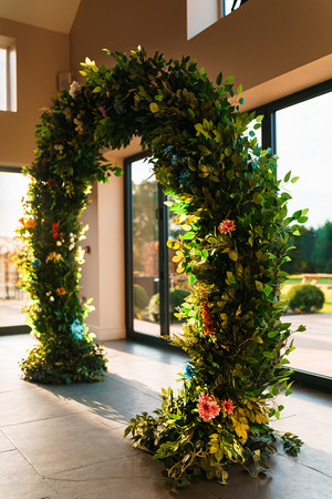 wildflower wedding arch