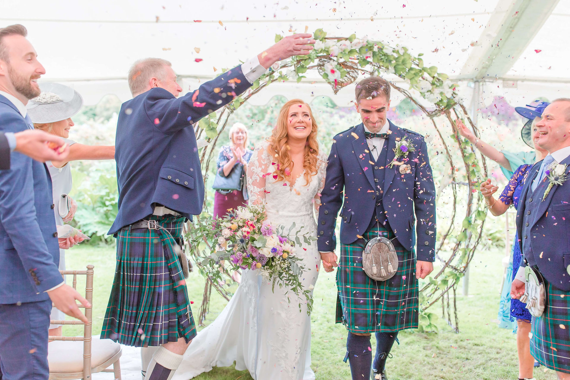 Newhall Estate Wedding Confetti Shot