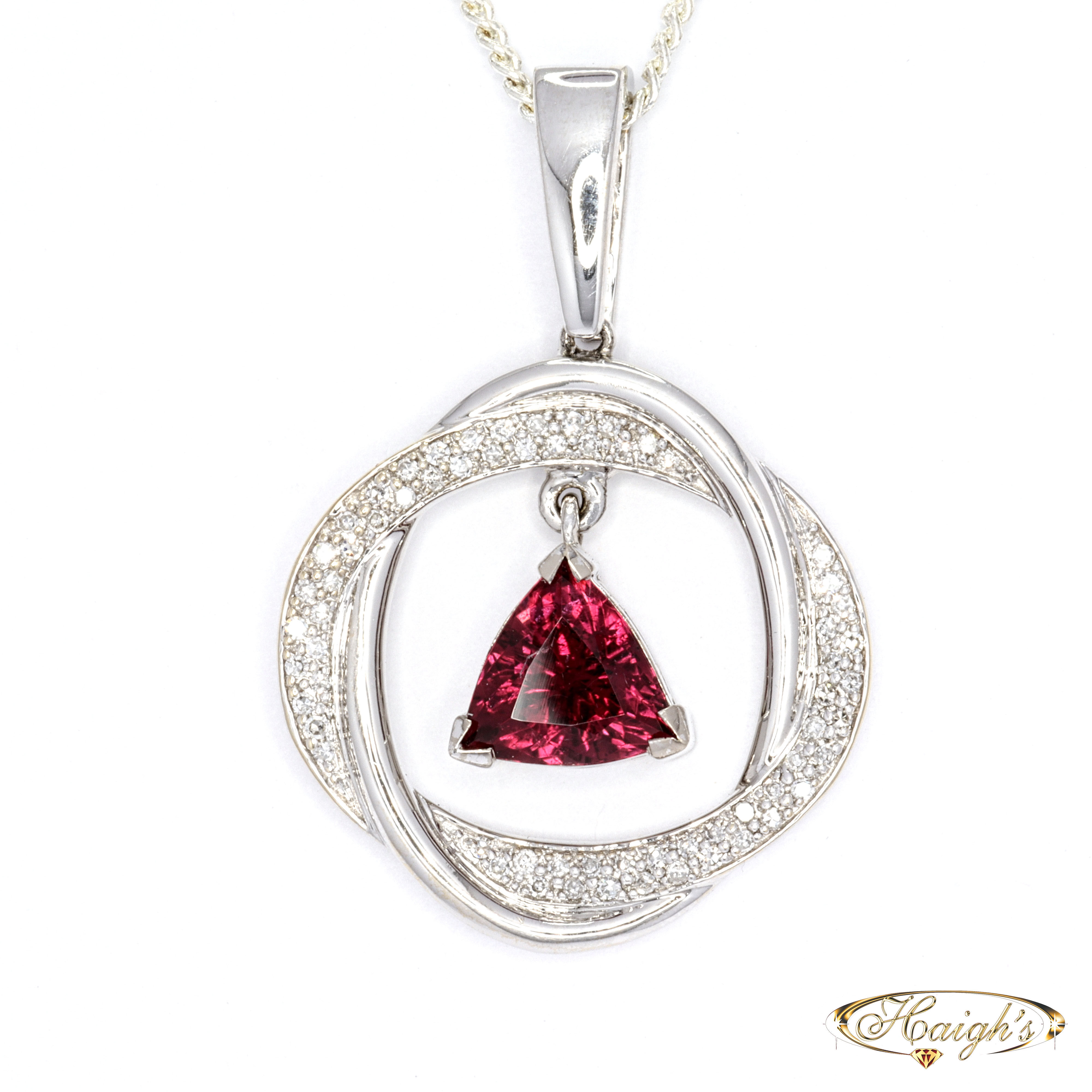 Tourmaline & Diamond Pendant