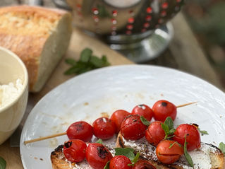 Lollipop Tomato Toasts from Garden to Griddle.