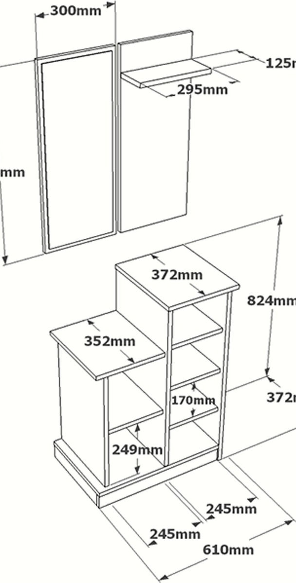 תמונה ממוזערת: Tufafi – CH1-W – לבן - יחידת התארגנות רב תכליתית