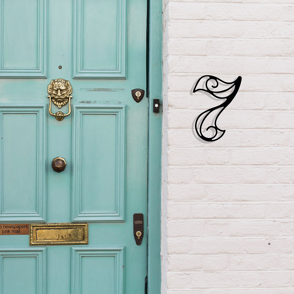 Sieben - אקססורי מתכת לקיר - צבע שחור - משלוח חינם