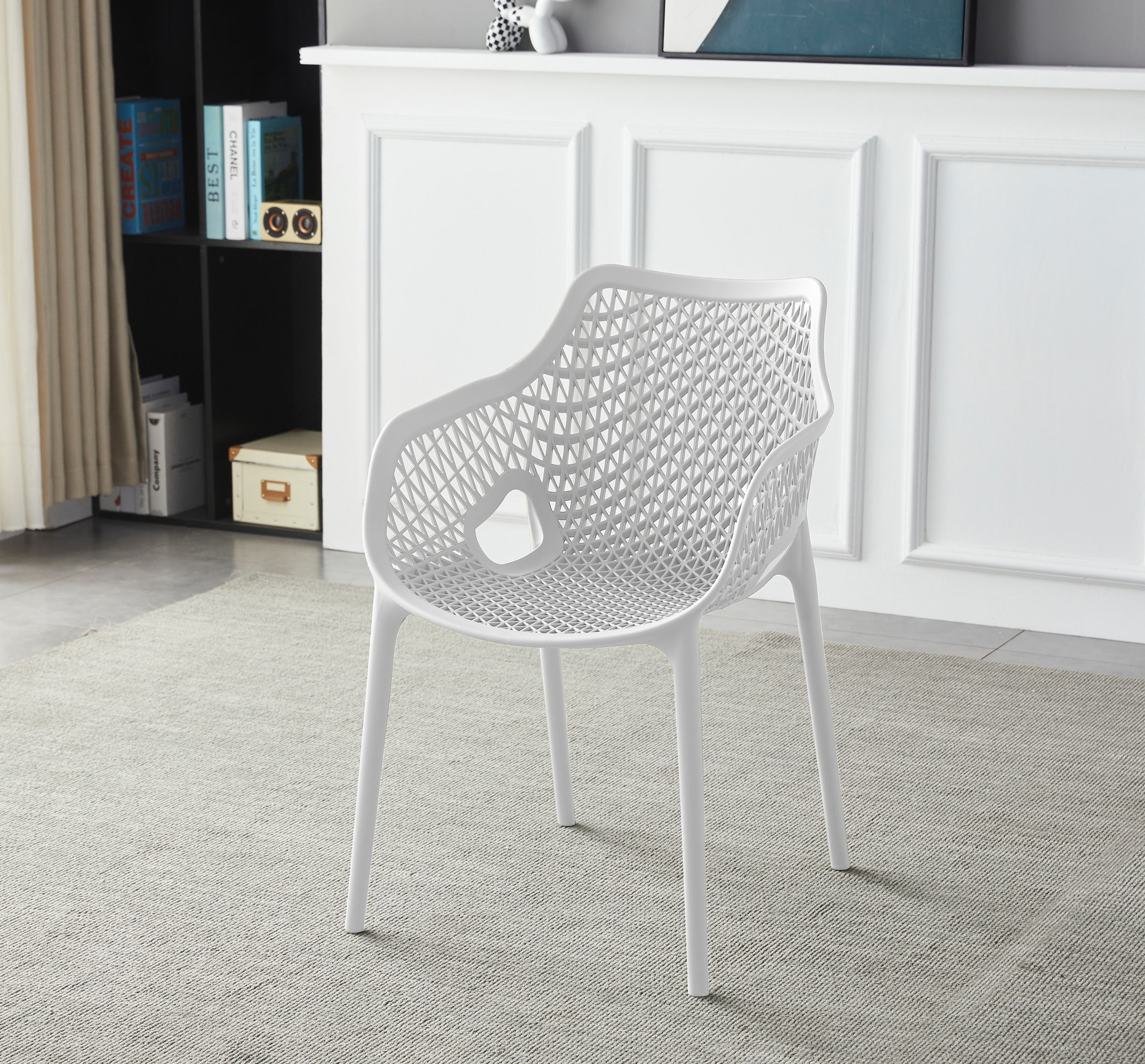 Gyro white  - רביעיית כיסאות חוץ לבנים