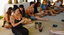 Facilitating a Clay workshop at Wierd Women festival