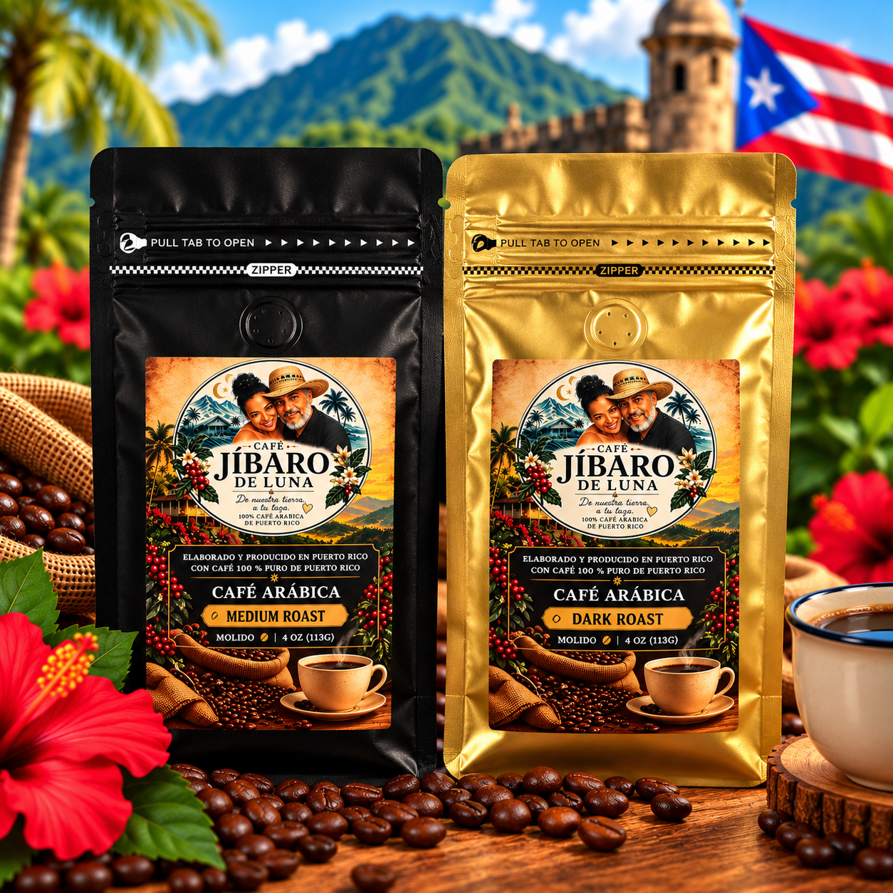 Café Jíbaro de Luna – Coffee Duo (2 × 4 oz)