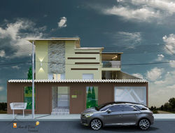 Fachada, Casa no Bairro Europa.