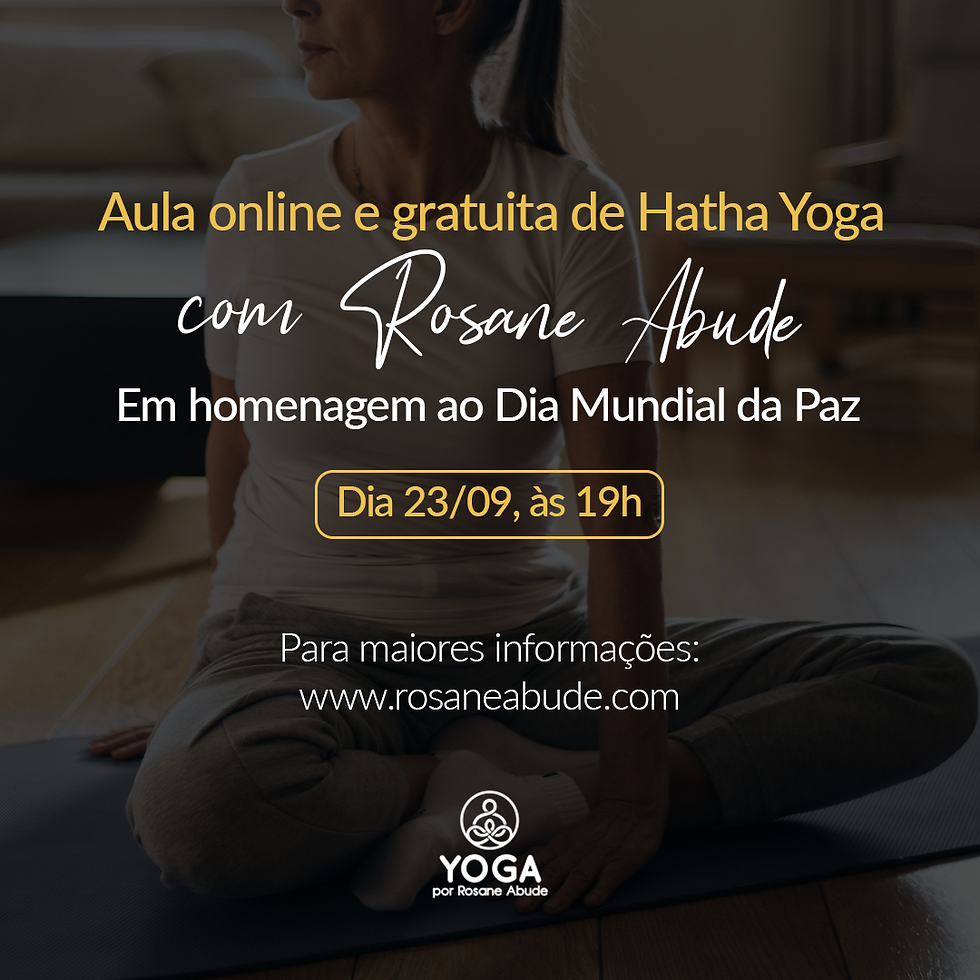 Aula Gratuita de Yoga - Dia Internacional da Paz