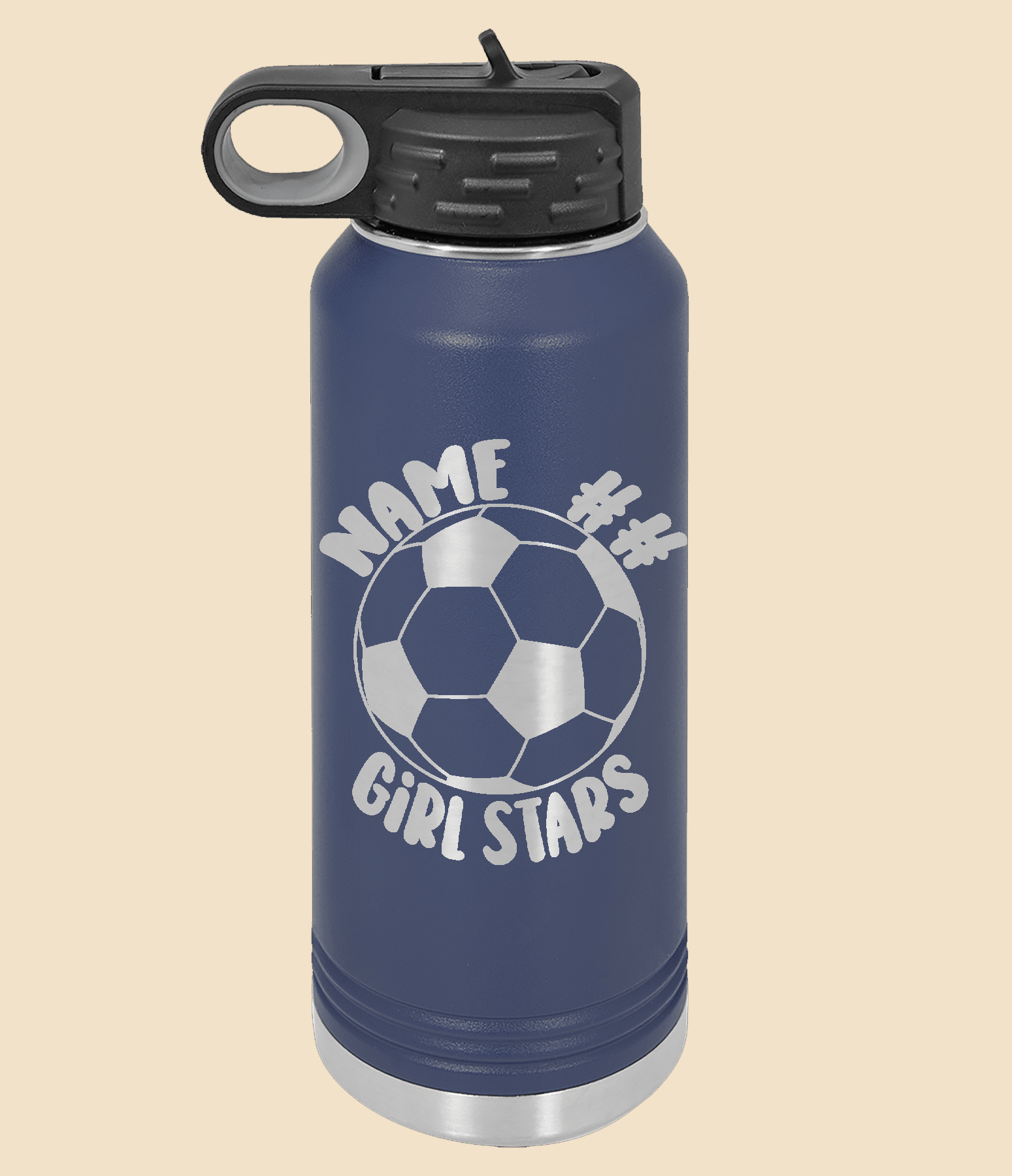 Girl Stars 32oz custom water bottle
