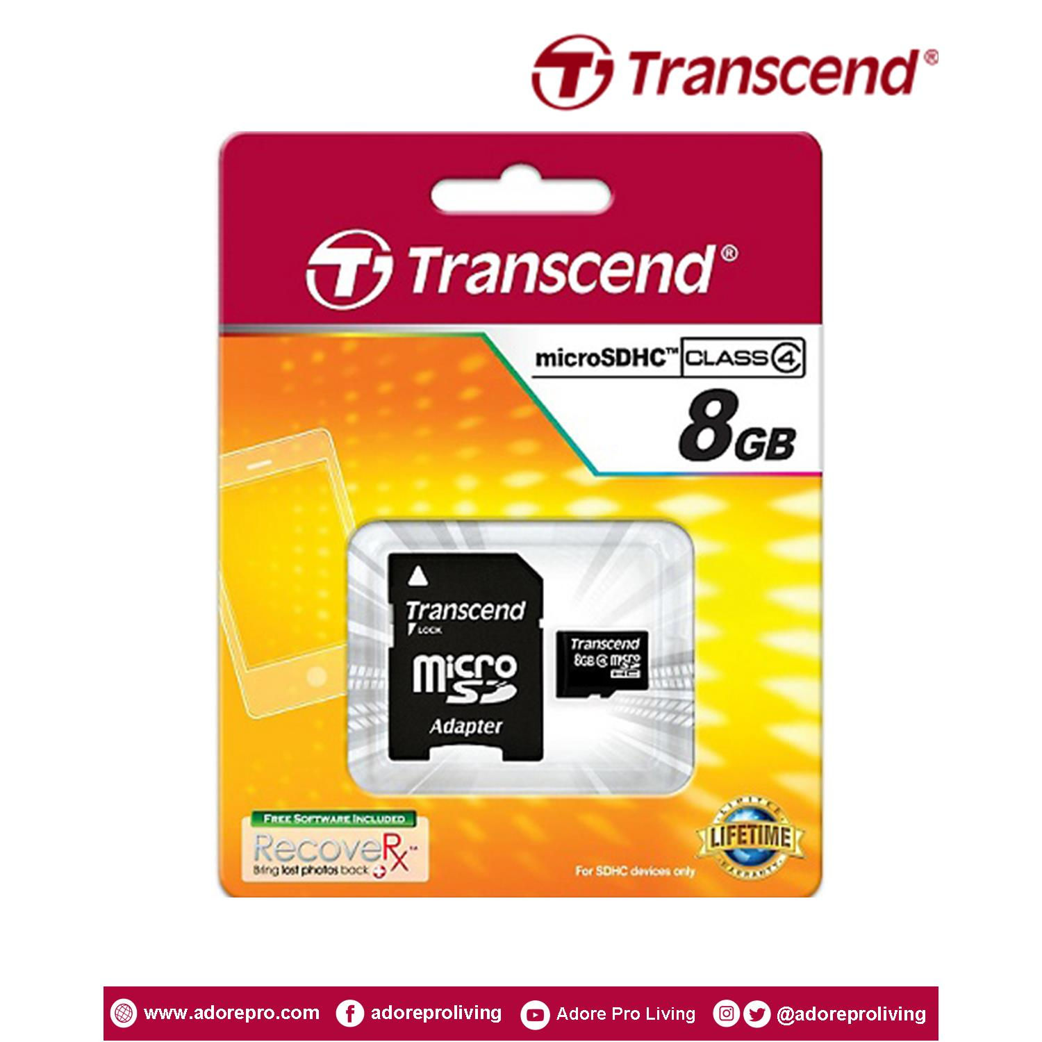 Transcend Micro SD Memory Card / 8GB