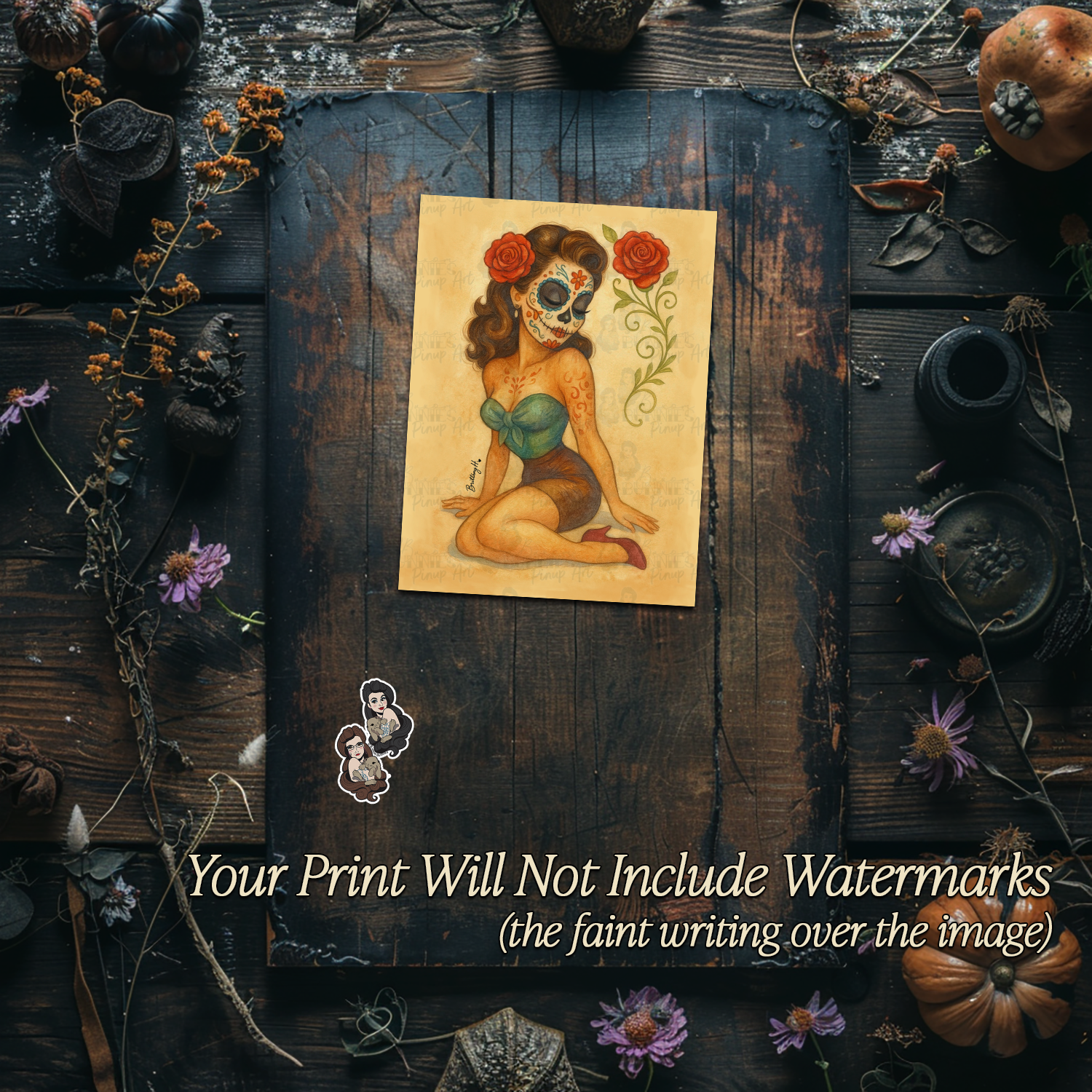 Los Muertos 1 Print not framed