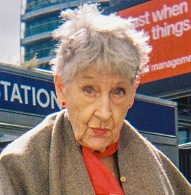 Photo (cropped) of Za, who is 91 years old, the winning photo in the 2025 MYLONDON contest.