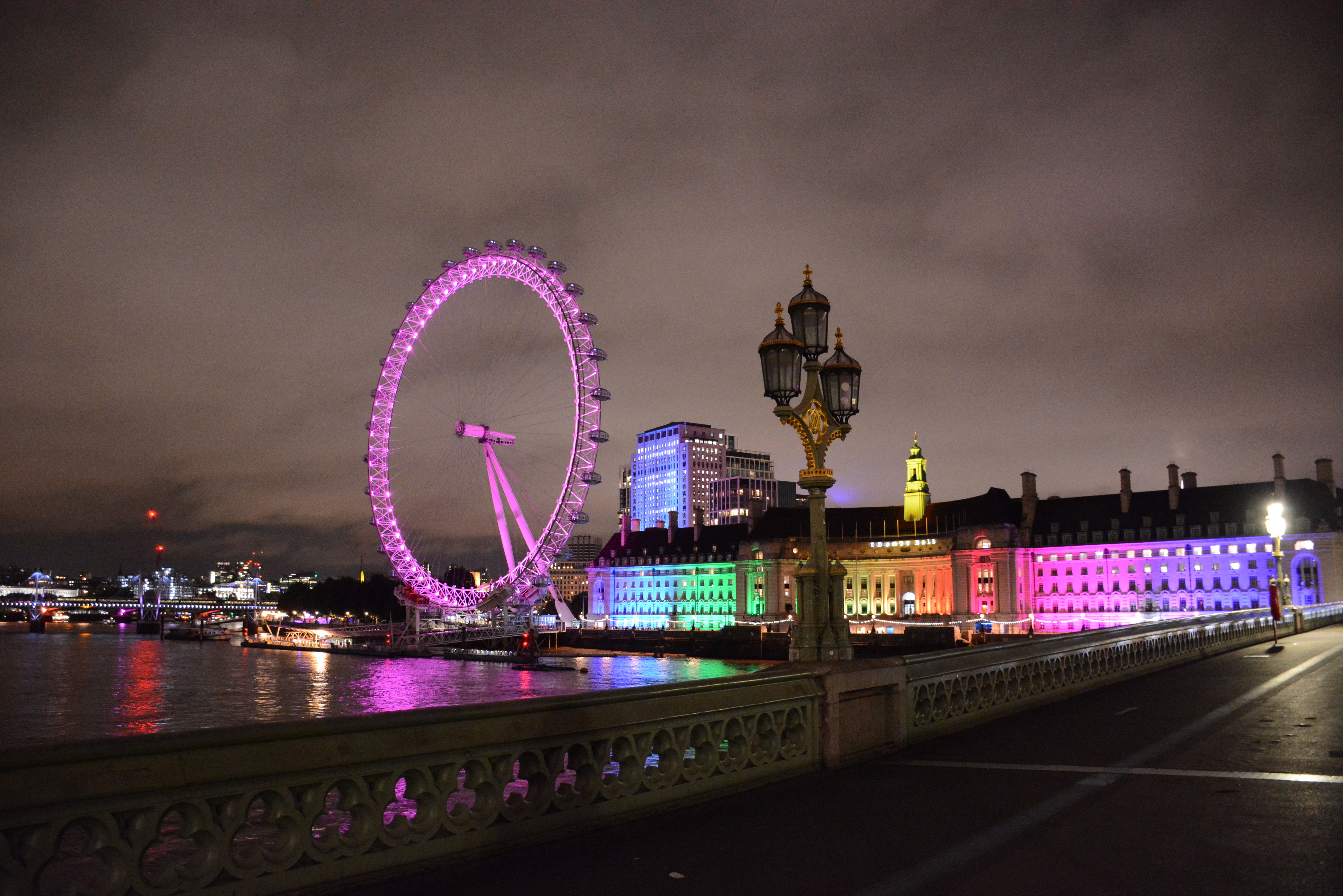 Night view from Westminster Bridge