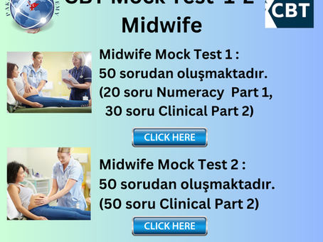 CBT Midwife Mock Test 1-2 hizmetlerimizde sizlere...