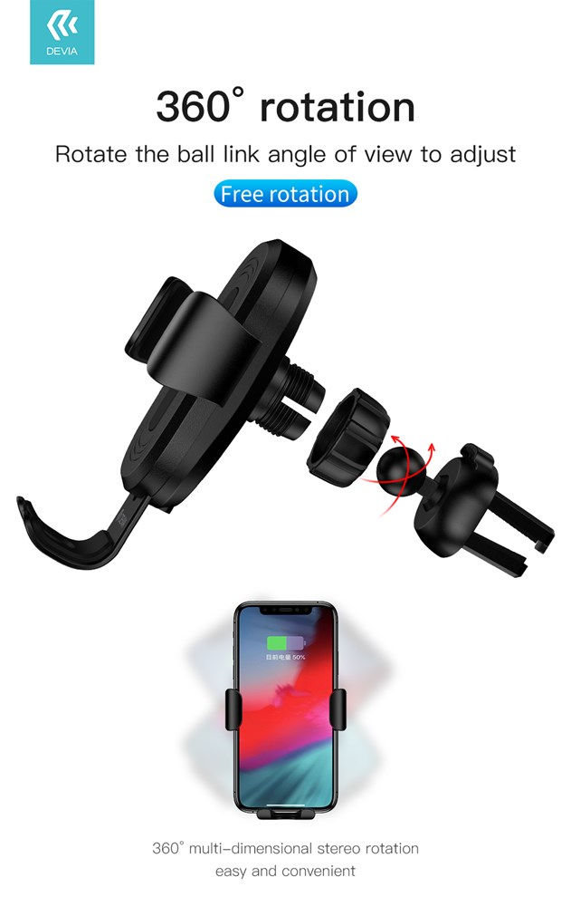 Thumbnail: 10W Wireless Charging Gravity Sensor Car Holder