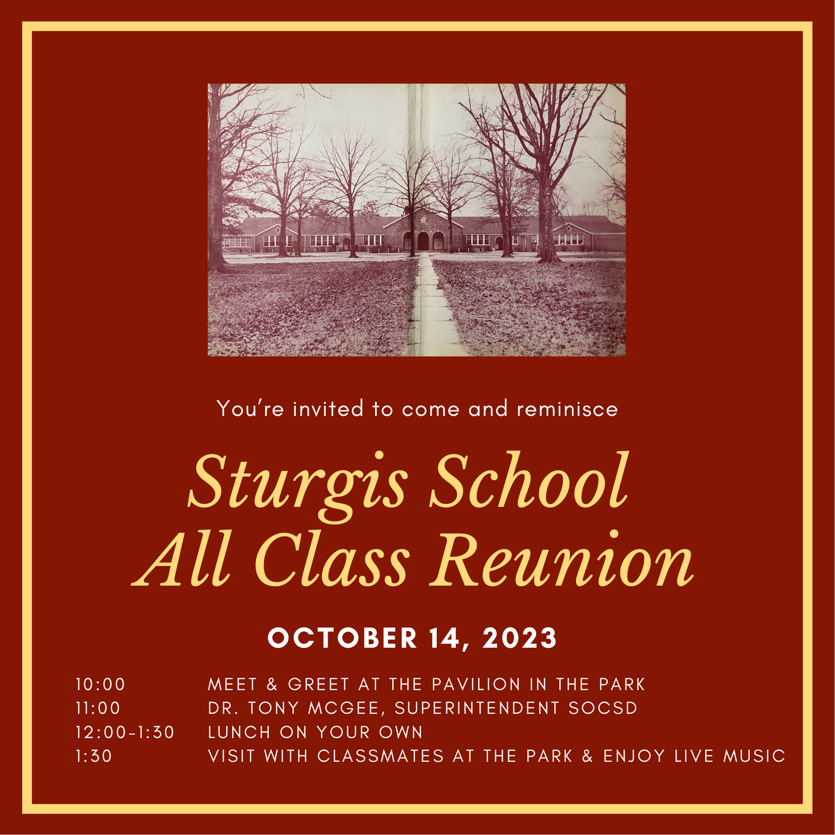 Sturgis School Reunion Town of Sturgis