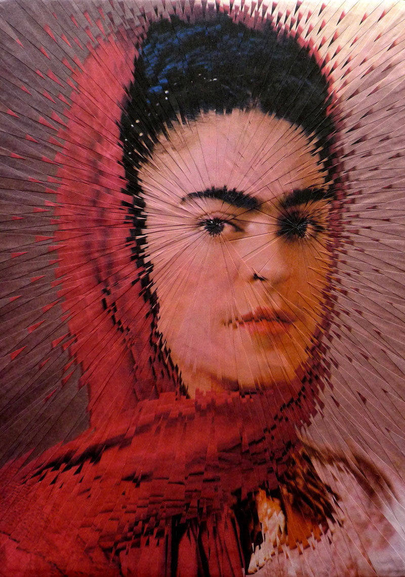 collage exploded image of Frida Kahlo by lola dupre