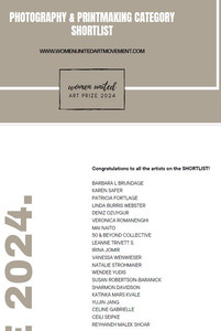Women United photography and printmaking award shortlist