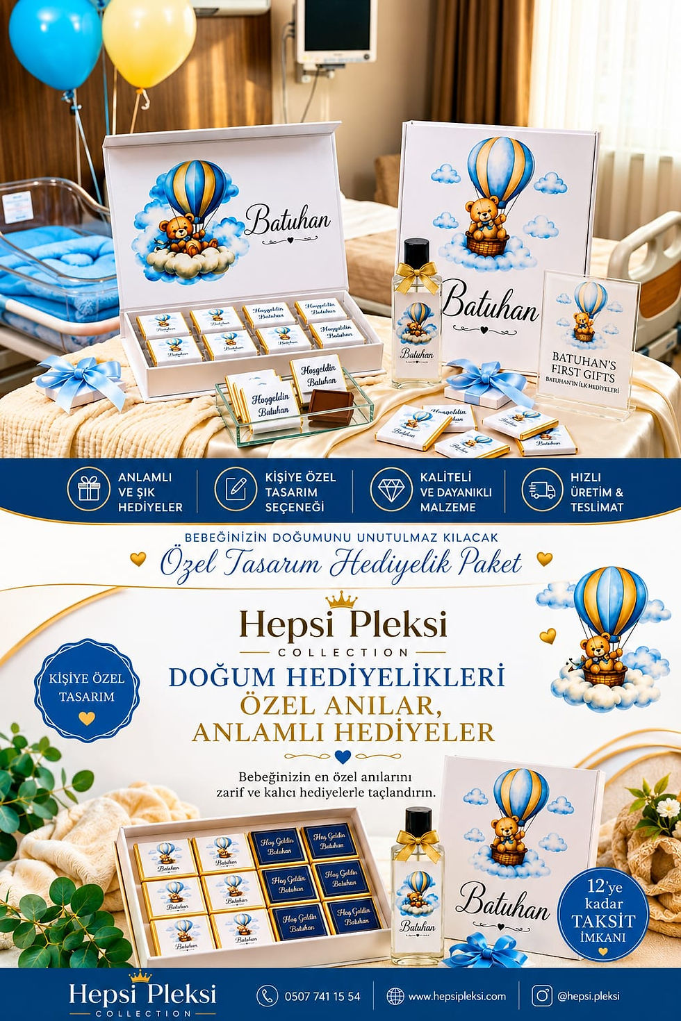 Küçük resim: Lüks & Premium Bebek Karşılama Seti