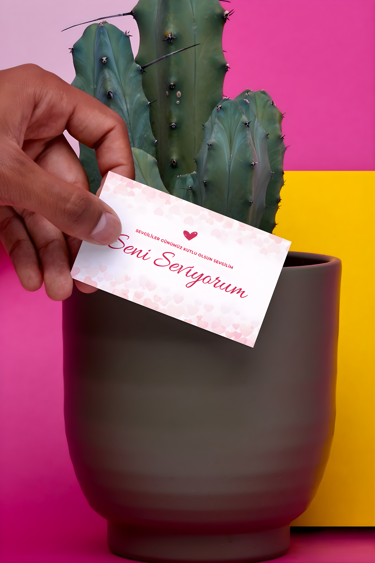 Seni Seviyorum Temalı 30 Adet Not Kartı, Hediye Kartı, Bileklik Kart