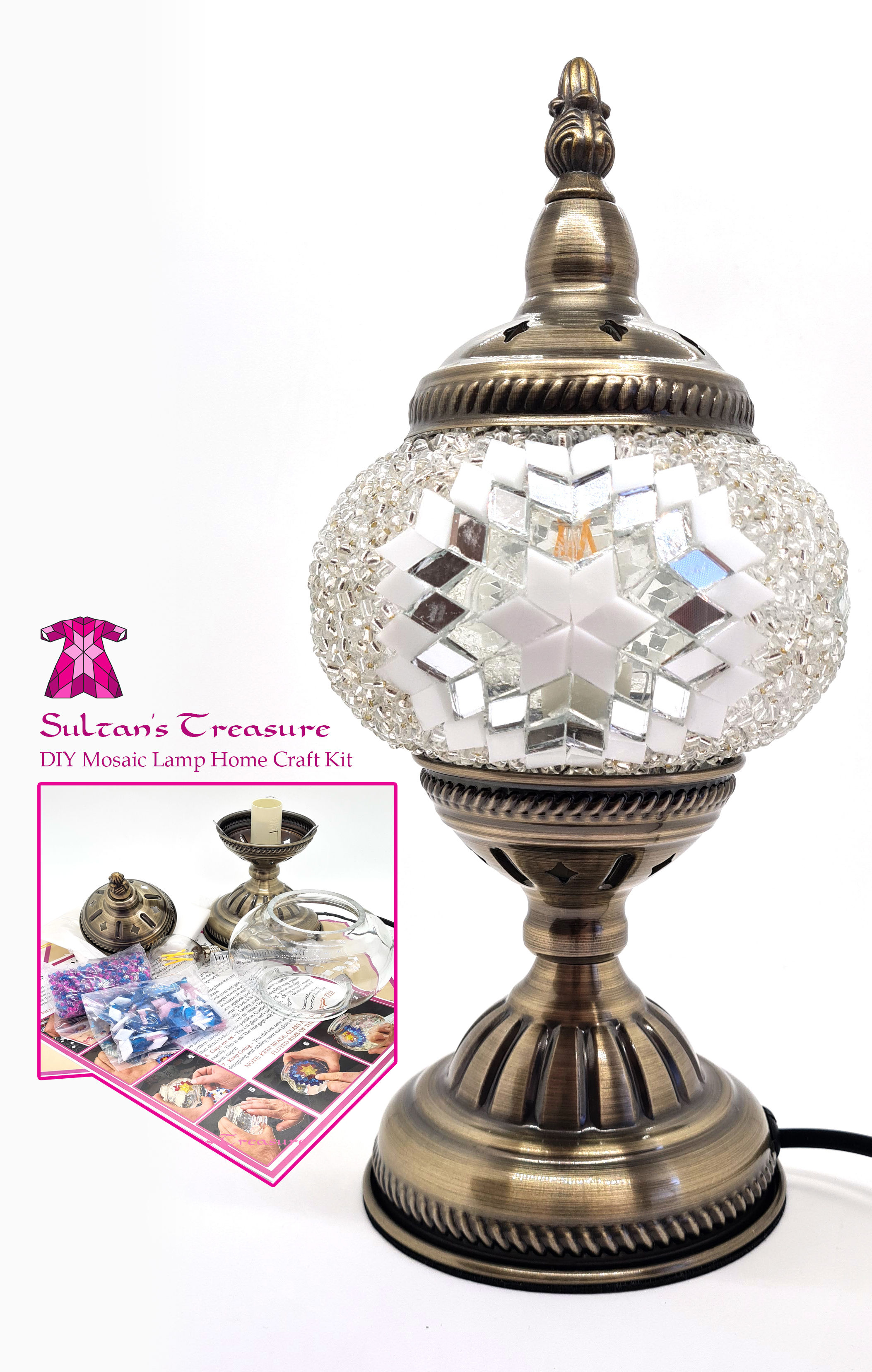 Mosaic Lamp DIY HomeKit Crystal White Melis