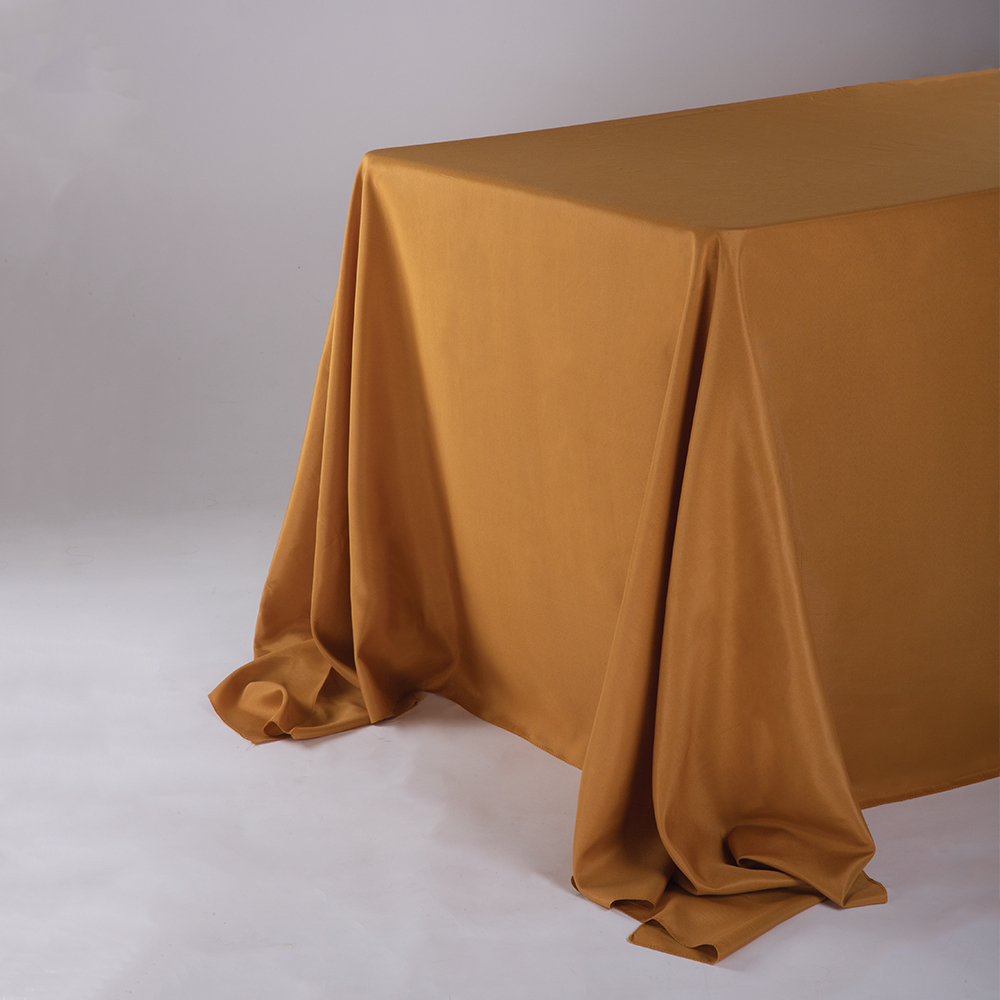 #7272 - 90" x 132" Polyester Tablecloth - Gold