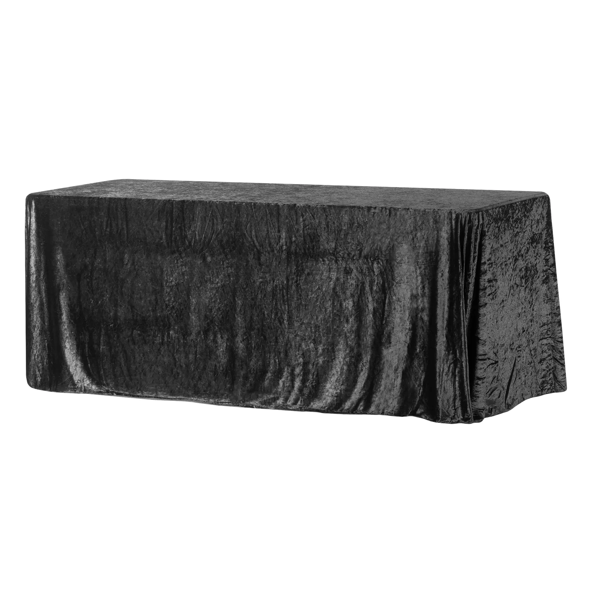 #9015609 - 90" x 156" Velvet Tablecloth - Black