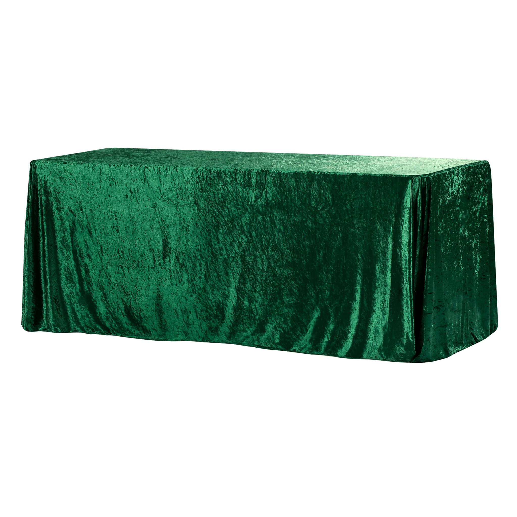 #4242 - 90" x 156" Velvet Tablecloth - Emerald Green