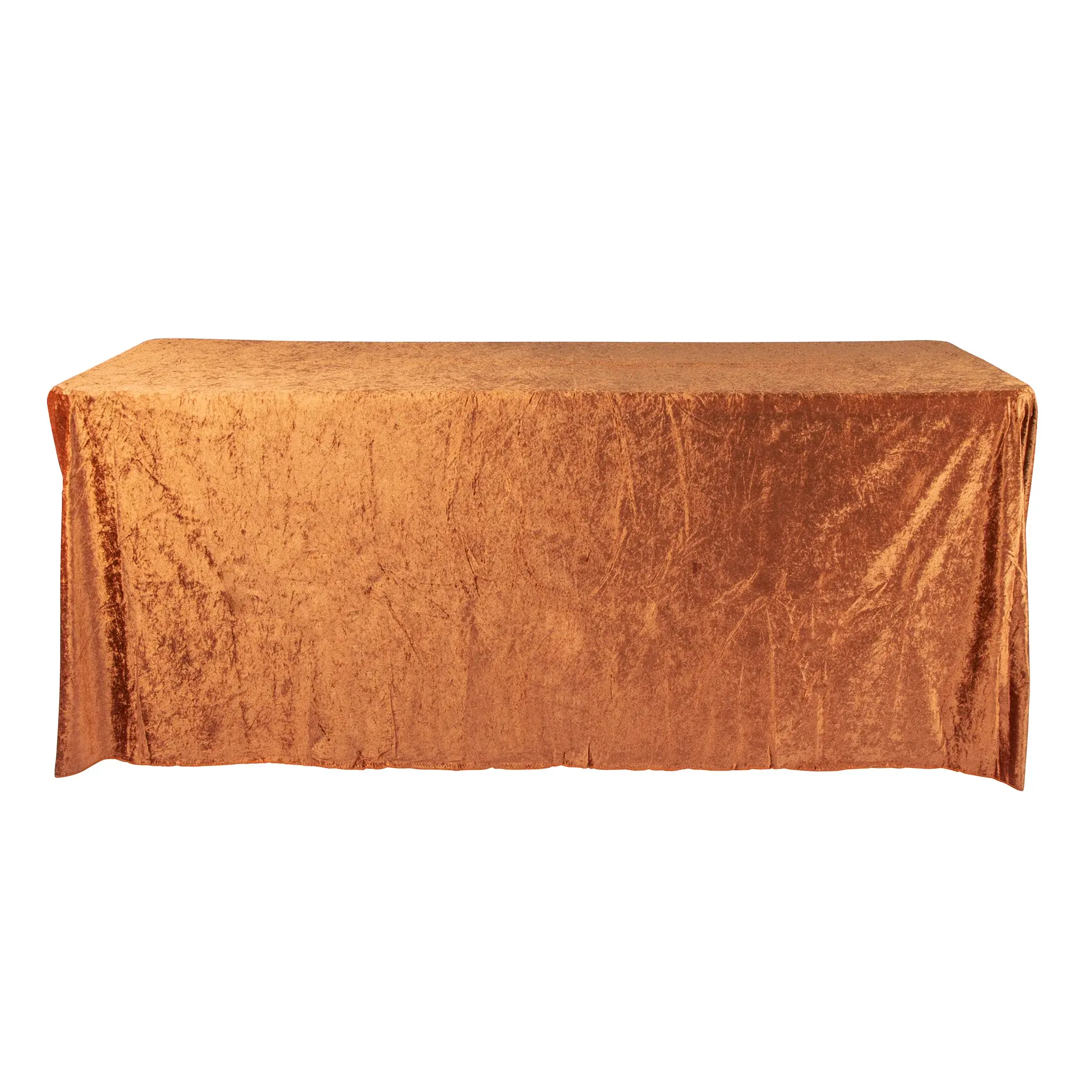 #9015609 - 90" x 156" Velvet Tablecloth - Terracotta