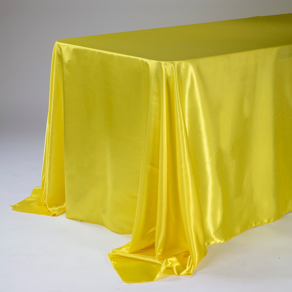 #4231 - 90" x 132" Satin Tablecloth - Yellow