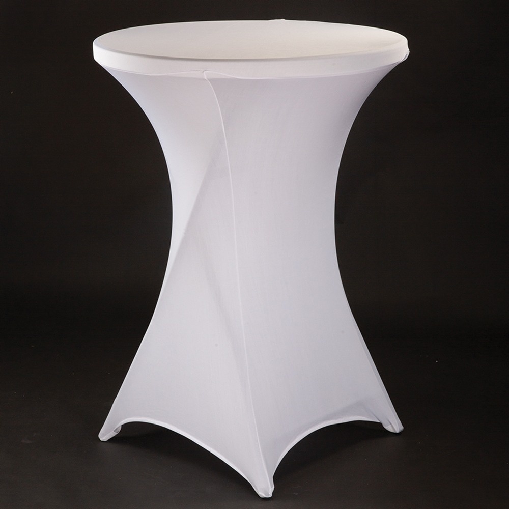 #4221-White Spandex Cocktail Tablecloth 31"D x 43"H $7.95