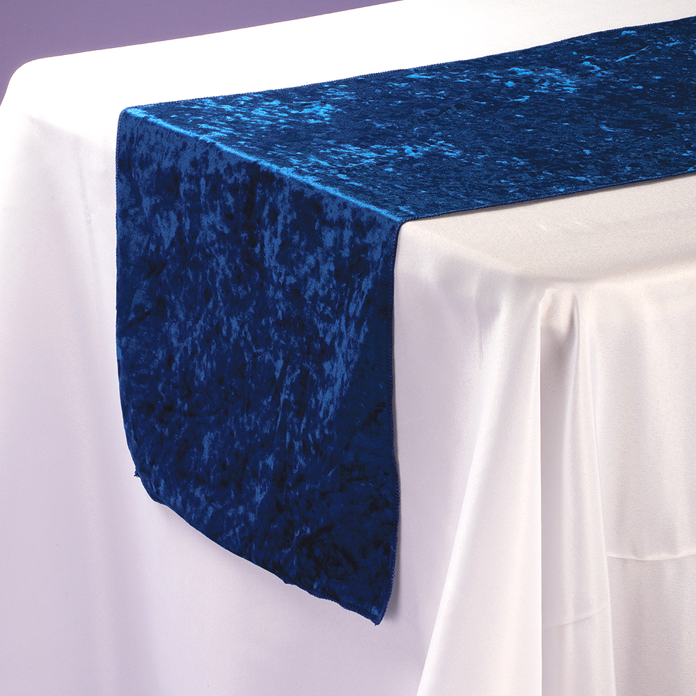 #4235-Royal Blue Velvet Table Runner 14"x108" 1/pk $5.75
