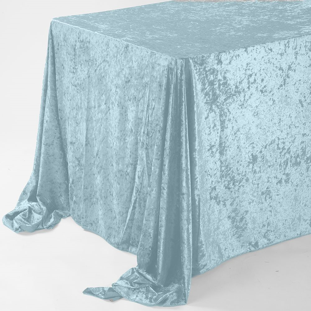 #4234 - 90" x 132" Velvet Tablecloth - Blue