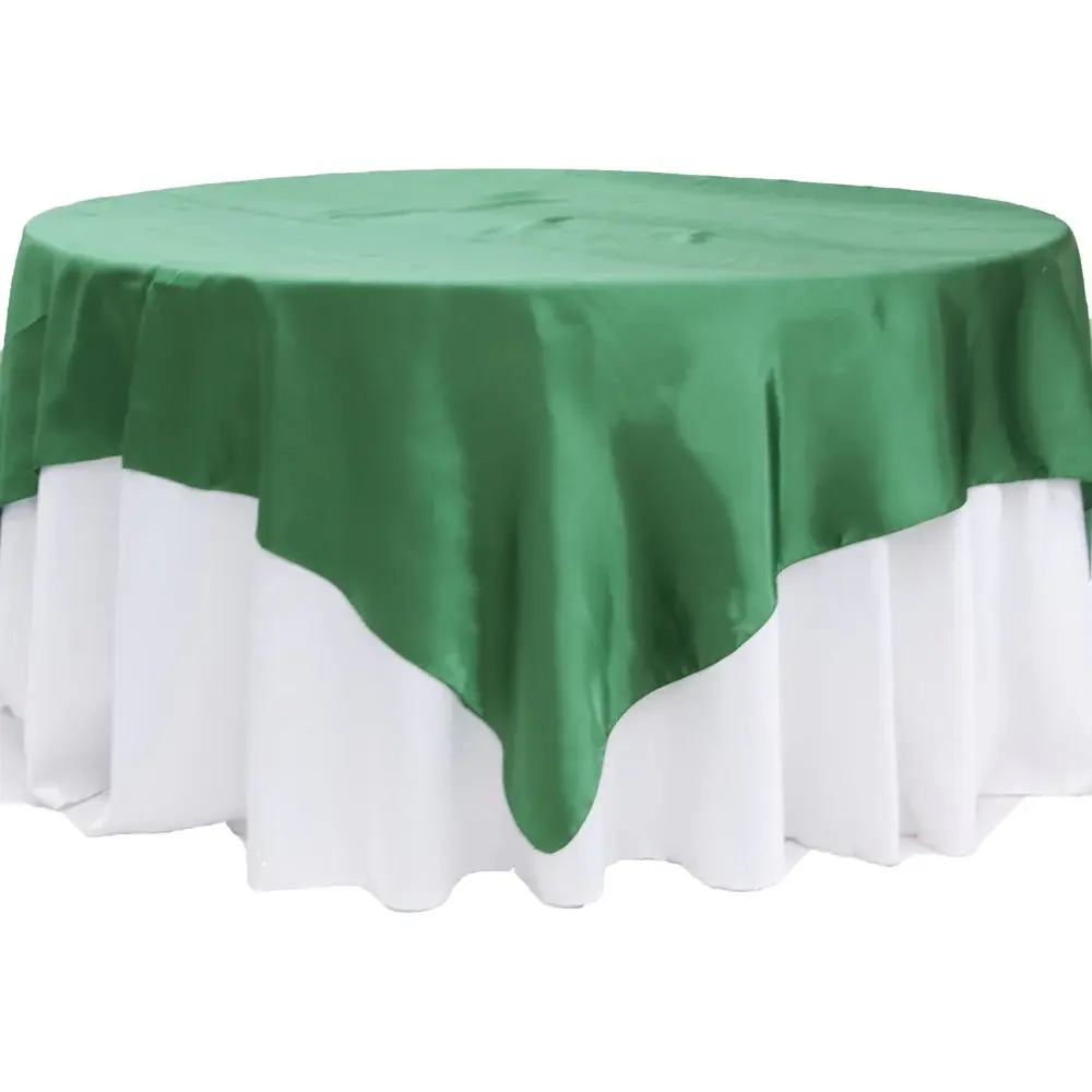#909002-Emerald 90"x90" Square Satin Table Overlay 1/PK $8.95
