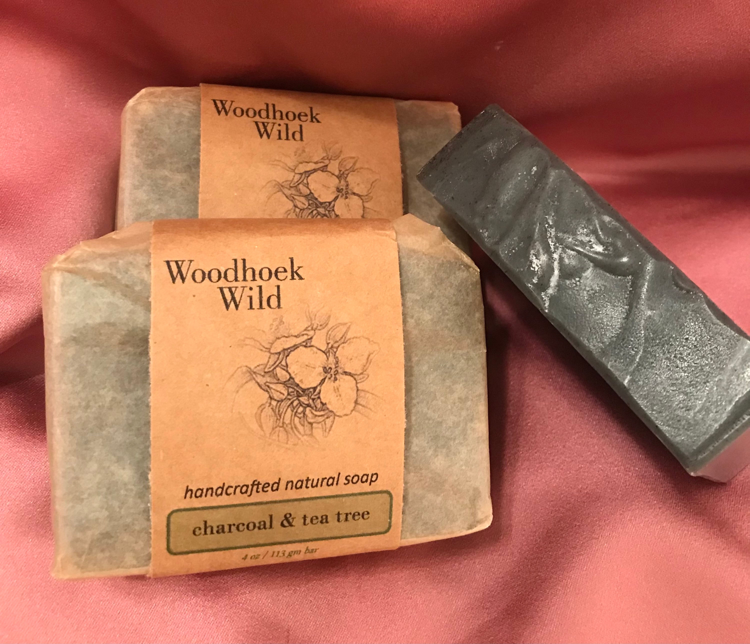 Charcoal & tea tree handcrafted natural soap