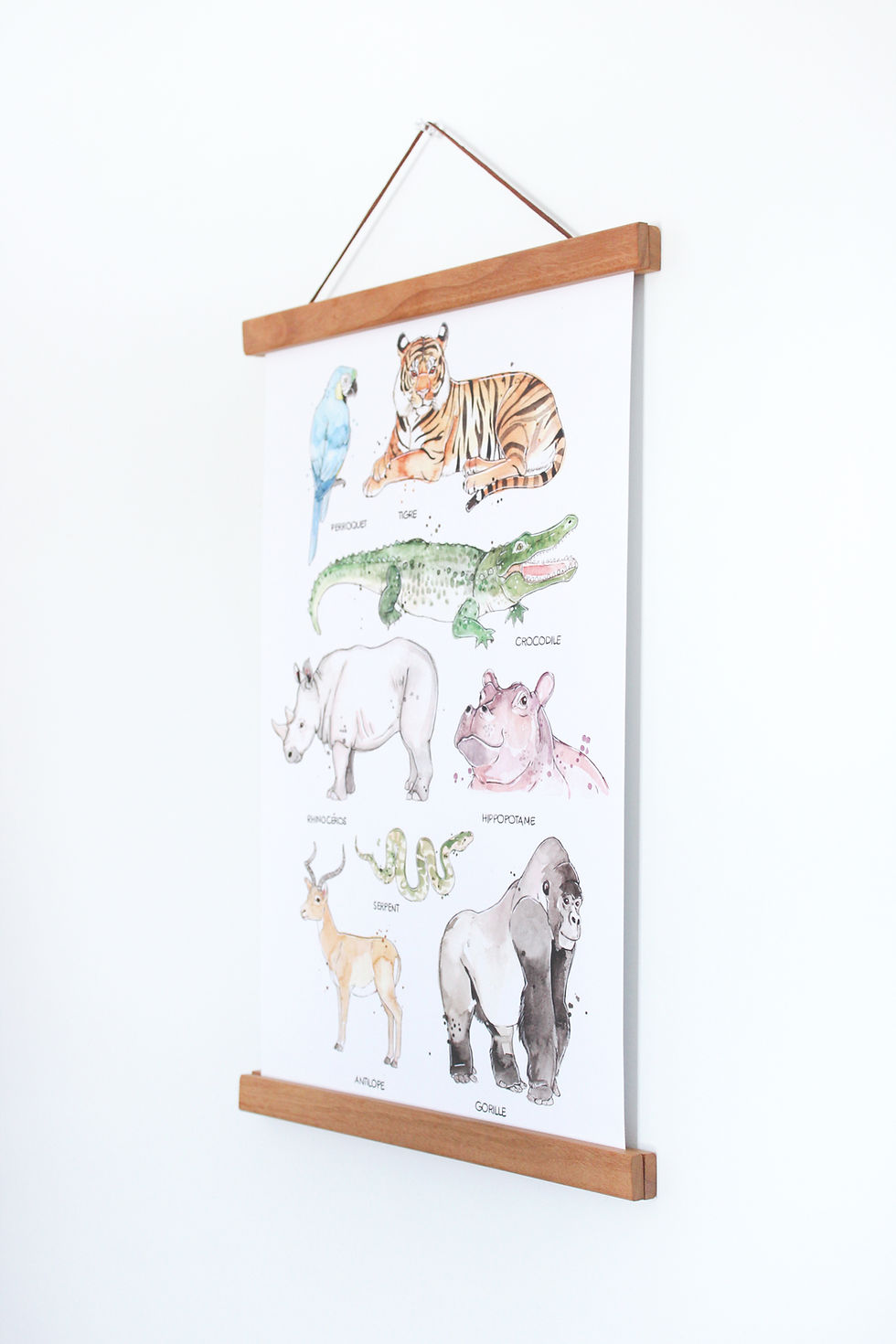 Miniature : Support à Affiche Aimanté en Bois | Marron  | Longueur 9 - 12 - 14 pouces